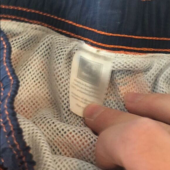 🍭 6/$30 Carter’s whale orange navy swim trunks 4T - Picture 4 of 5